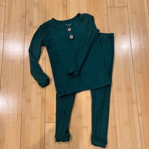 Kyte BABY Forest Green Ribbed Legging Set